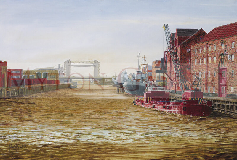 River Hull and Arctic Corsair Trawler picture by artist John Gledhill