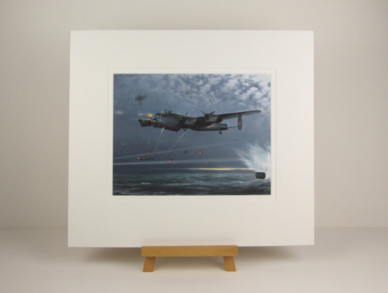 Lancaster Bomber bouncing bomb dambusters picture by Gary Saunt mounted for sale