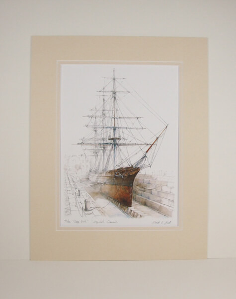 Cutty Sark at Greenwich tea clipper mounted for sale
