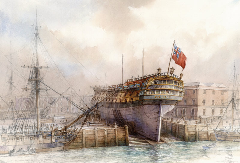 HMS Warrior Portsmouth Naval Dockyard 1781 picture by David Bell