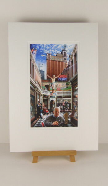 Hepworth Arcade, Hull picture by artist Gary Saunt mounted for sale at myton gallery