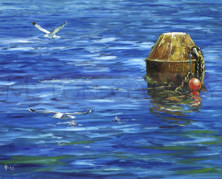 Whitby Mooring picture by artist John Brine