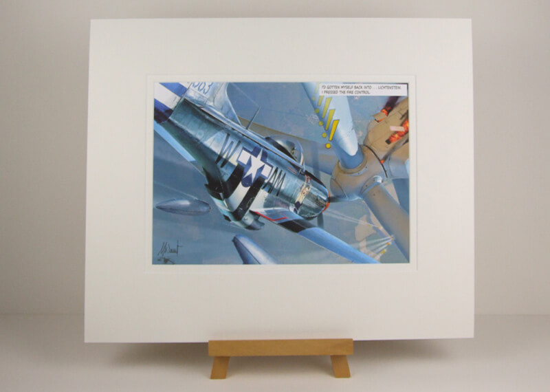 Mustang jet fighter plane picture by Gary Saunt mounted for sale