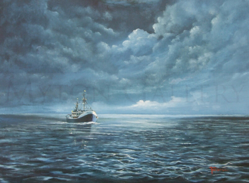 nick tindall night tide original painting