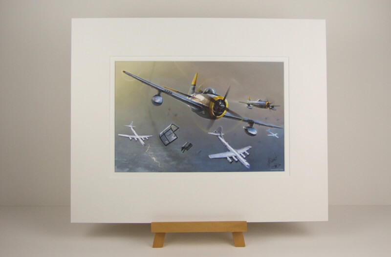 Thunderbolt plane picture by Gary Saunt mounted for sale